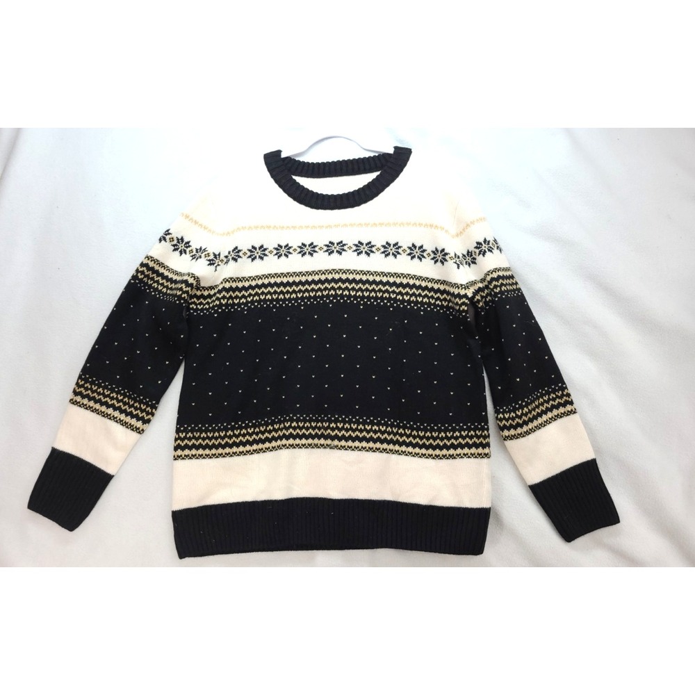 Womens Fair Isle Sweater‎ L/XL Ski Resort Chalet Cozy Winter warm Holiday